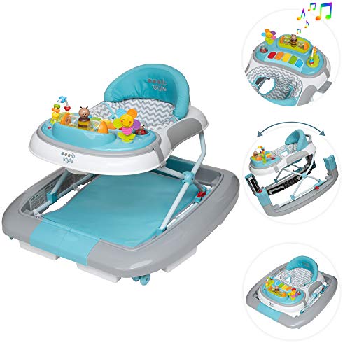 ib styleu00ae 3 in 1 Babywalker | Lauflernhilfe | mit Schaukelfunktion | Licht & Melodie | EN1273:2005 | Mint