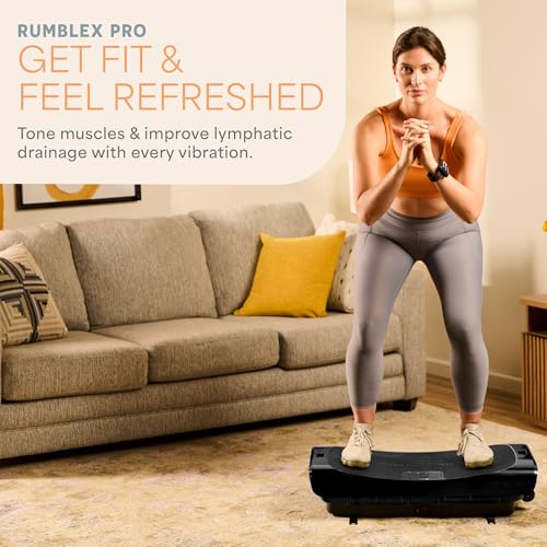 Image of Lifepro 4D Vibration Plate Exercise Machine - Triple Motor, 7 Presets, 60 Speeds Rumblex Plus /Pro Vibrating Platform with Wrist Remote - Whole Body Shaker Vibration Plate for Lymphatic Drainage