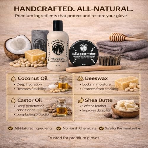 Rhino Wax Golden Glove Care Kit for Break-in, Cleaning & Conditioning Mitts by Rhino Wax - Used condition - Image 6