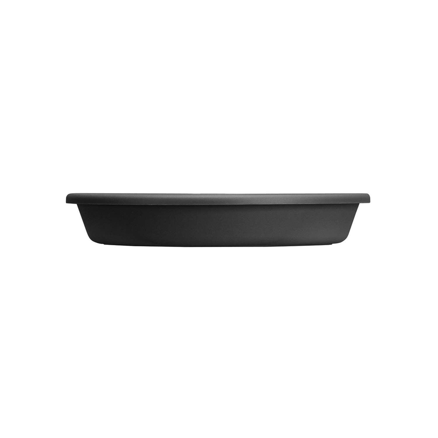 The HC Companies 21 Inch Round Plastic Classic Plant Saucer - Indoor Outdoor Plant Trays for Pots - 21"x21"x3.63" Black