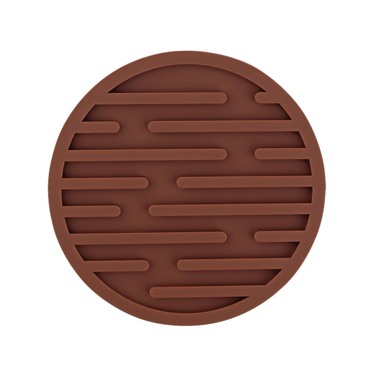 Silicone coaster, round silicone heat insulation pad, anti-scald tea coaster 6pcs
