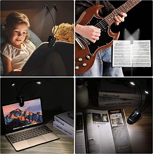 DSL Music Book Stand, Music Stands for Sheet with Lights & Carrying Bag, Metal Sheet Music Stand Sturdy, Portable, Foldable - Image 4