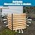 Privacy Fence Panels for Outside No Dig Fence Screen Garden Fence Wooden Air Conditioner Fence Panels for Outdoor Yard Trash Cans, AC, Compost Bin(48" W x 48" H-Horizontal-1 Panels Wood+Metal)