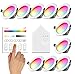 Faretti LED da Incasso,Arotelicht Downlight,faretti da incasso a soffitto RGBW,6pcs 9W,APP Controllo,Multi Colore Dimmerabile,per Interni,Pertain Alexa Google Home(Con pannello di tocco, ponte WiFi)