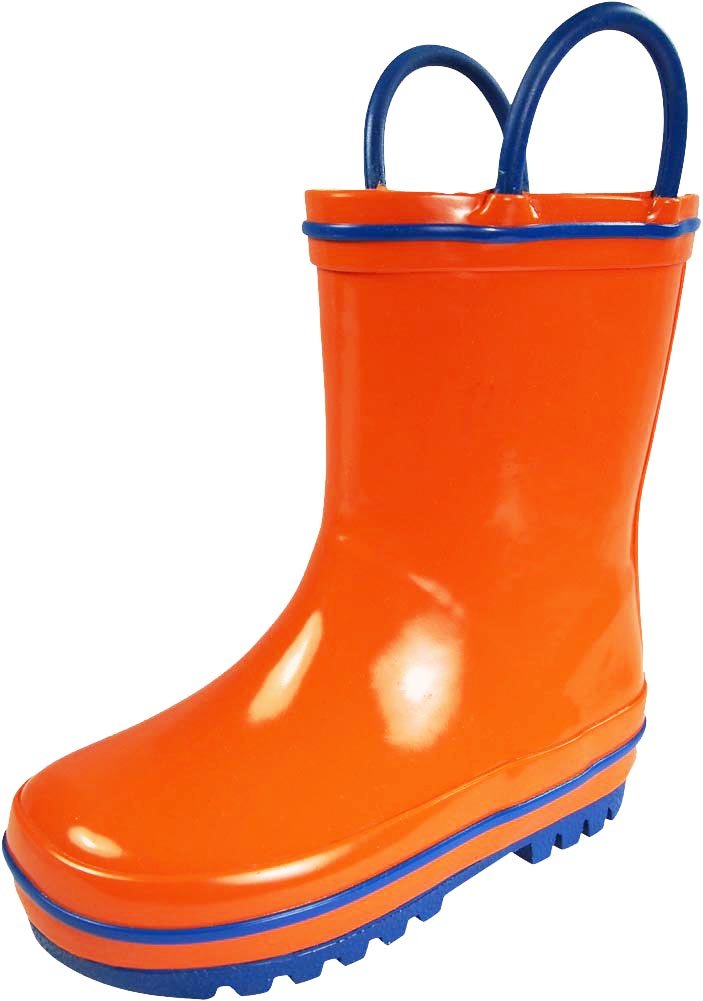NORTYRubber Rain Boots for Kids - Waterproof Rubber Boots Boys and Girls Solid & Printed Rainboots for Toddlers and Kids