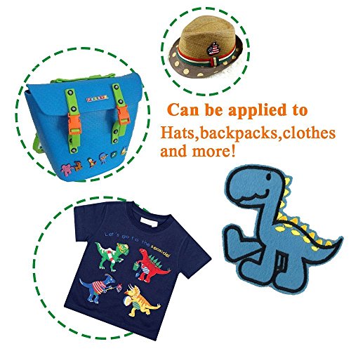 Assorted Dinosaur Applique Patches Embroidered Decoration Fabric, 9Pcs #TOP4