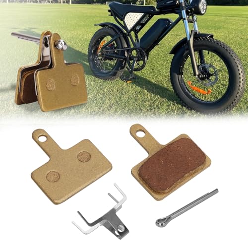 YIBEICO Front/Rear E-Bike Brake Pads for Ridstar Q20 Semi-Metalic Bike Pad for Ride1Up for Ridstar Q20 MINI / H20 / Q20 Lite Electric Bike Accessories for Ridstar & TST Electric Bike