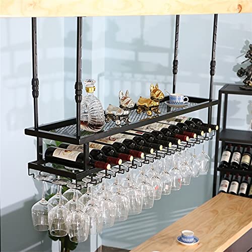 Casier à vin mural avec support verres pour rangement maison et bar