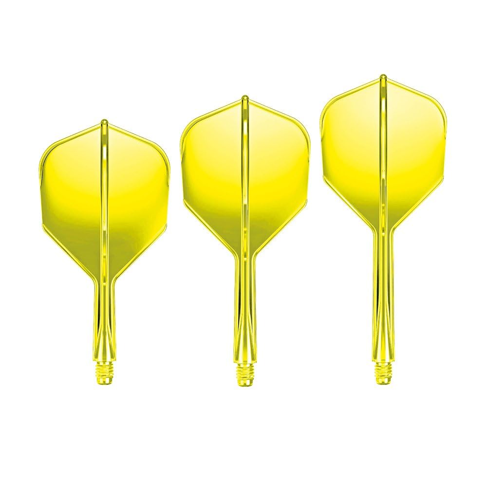 GOAT โ Air Neon Yellow No6 Inbtween Dart Flights, 3 Plastic Flights with Shafts, Dart Accessories โ image 1