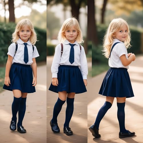 VIKITA 6 Pairs Girls Knee High Socks Silly Tall Boot Cute Animal Dance Funny Socks Gift for 3-12 Years2