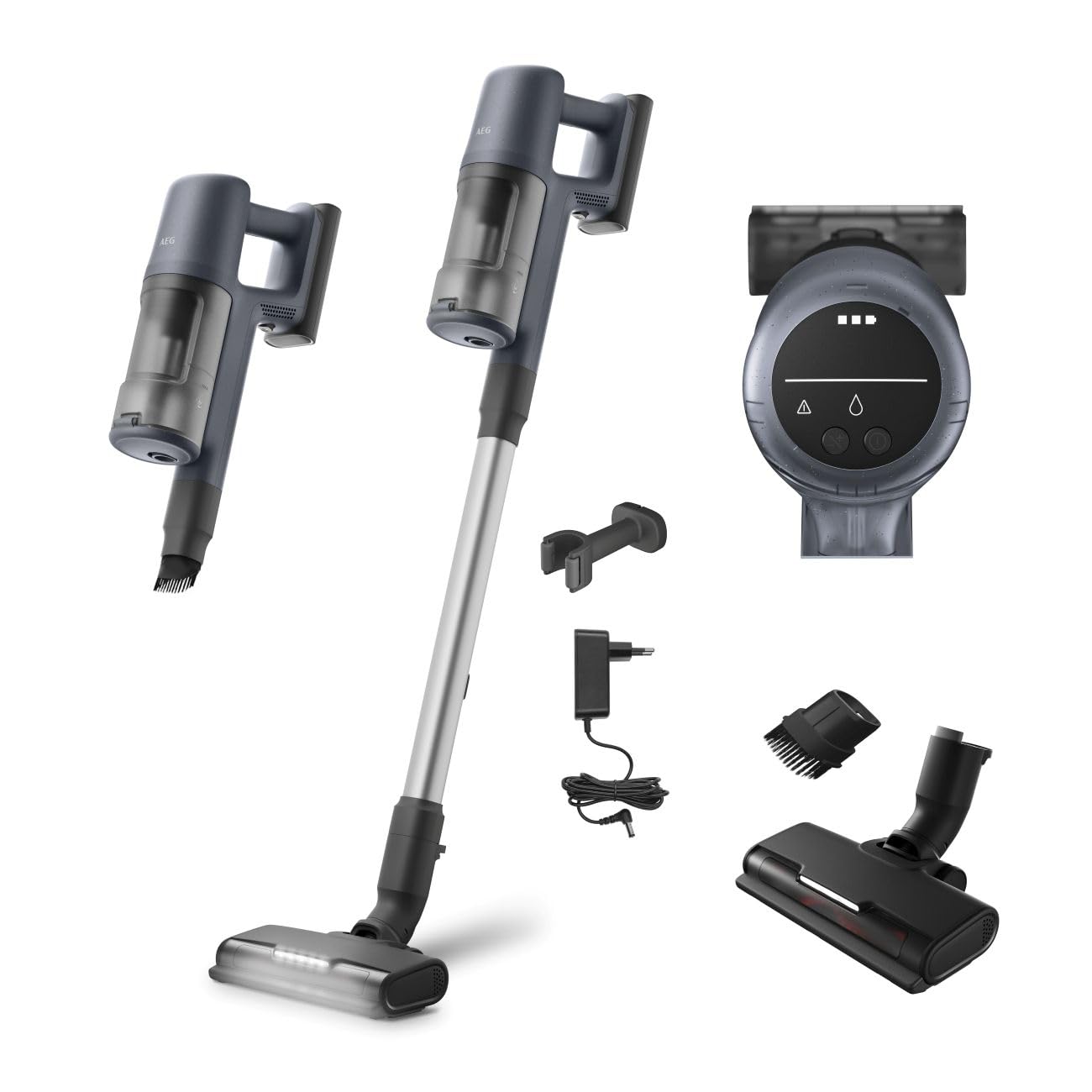 AEG AP61CB21DB Akku-Staubsauger, Digitalmotor, lange Laufzeit bis zu 40 min, leicht zu handhaben