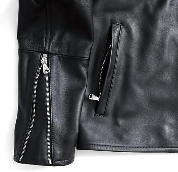 エンメティ　ライダースジャケット　ラムレザー　黒 EMMETI エンメティ ／ ラムナッパレザーセミダブルライダース