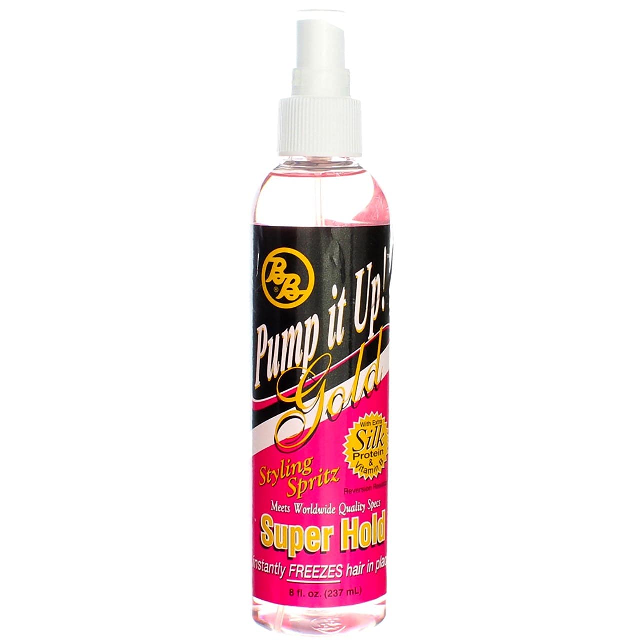 Bronner Brothers Pump It Up Spritz Gold Super Hold, 8 oz (Pack of 6)