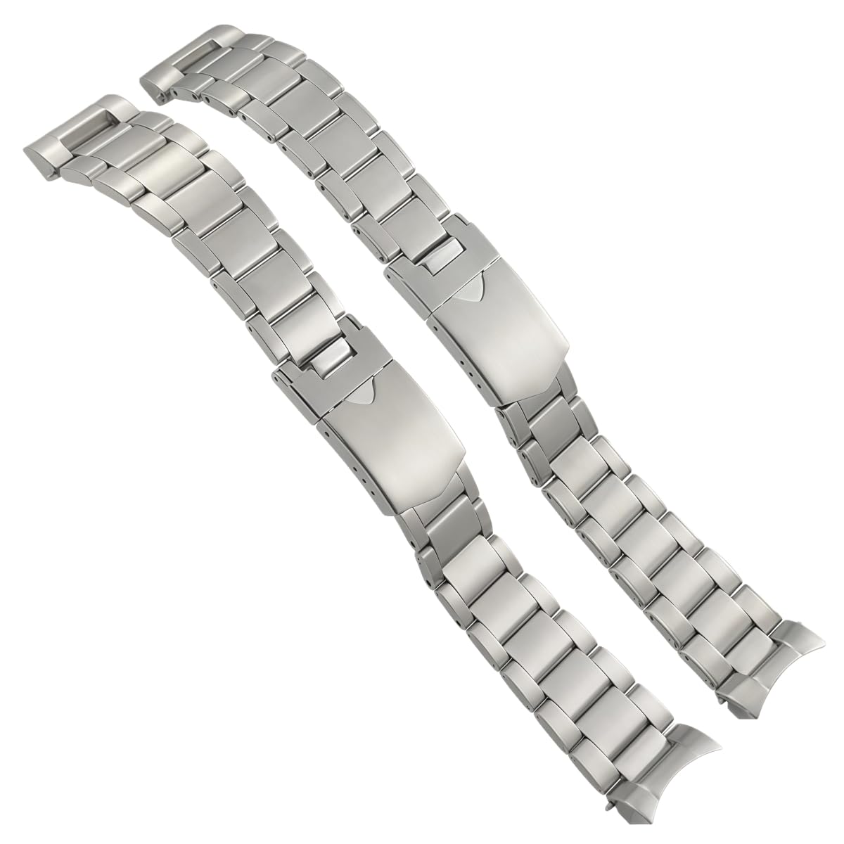 Bracciale Metallo Vintage Acciaio Massiccio 22mm Maglia Curva Fibbia Pieghevole Cinturino Orologio Ricambio per Tudor Black Bay Fifty - Eight - B
