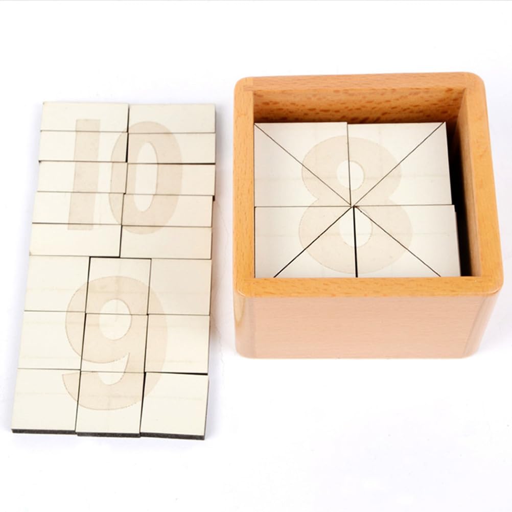 Puzzle z dzieleniem liczb 1-10 Montessori, narzędzie wczesnej nauki dla przedszkolaków