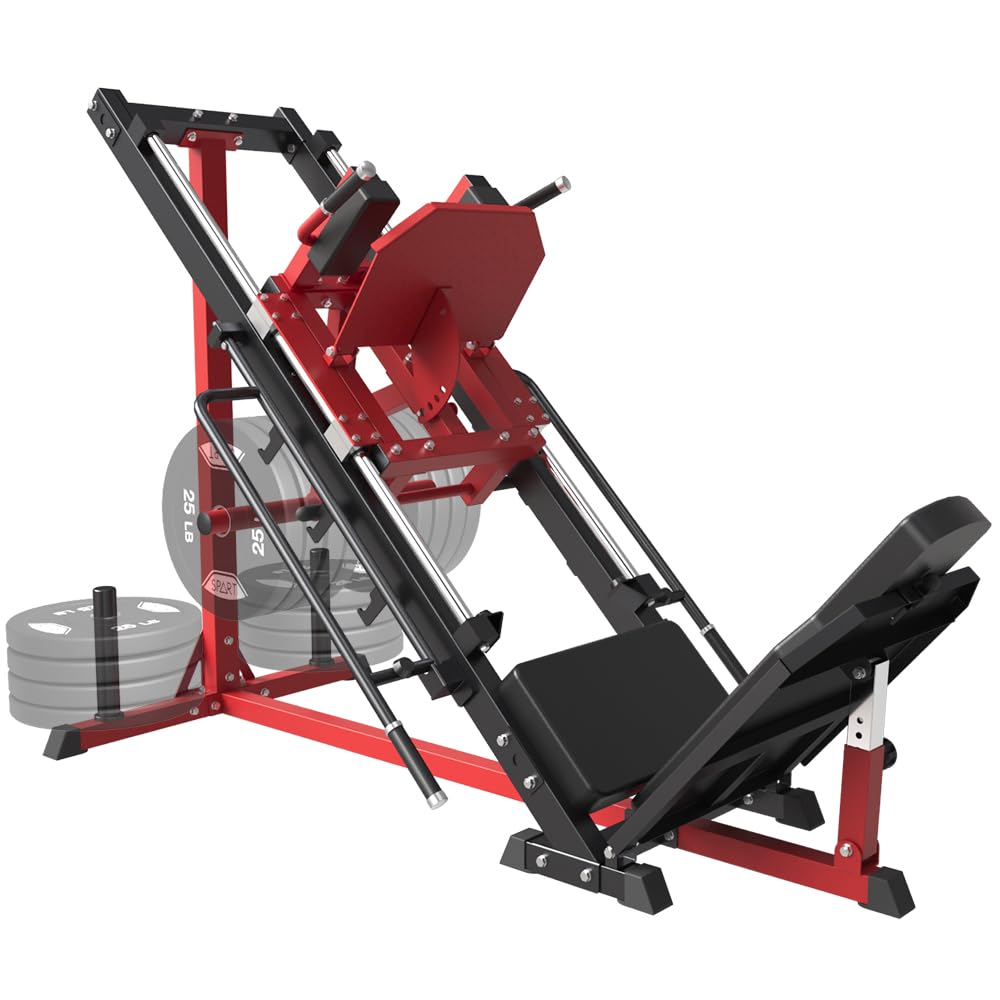SPART Leg Press Machine, Professional Leg Press Hack Squat Combo with Linear Bearing, 1800LBS Heavy Duty Lower Body Special Weight Machine with Weight Storage for Glute, Ham and Thigh in Home Gym