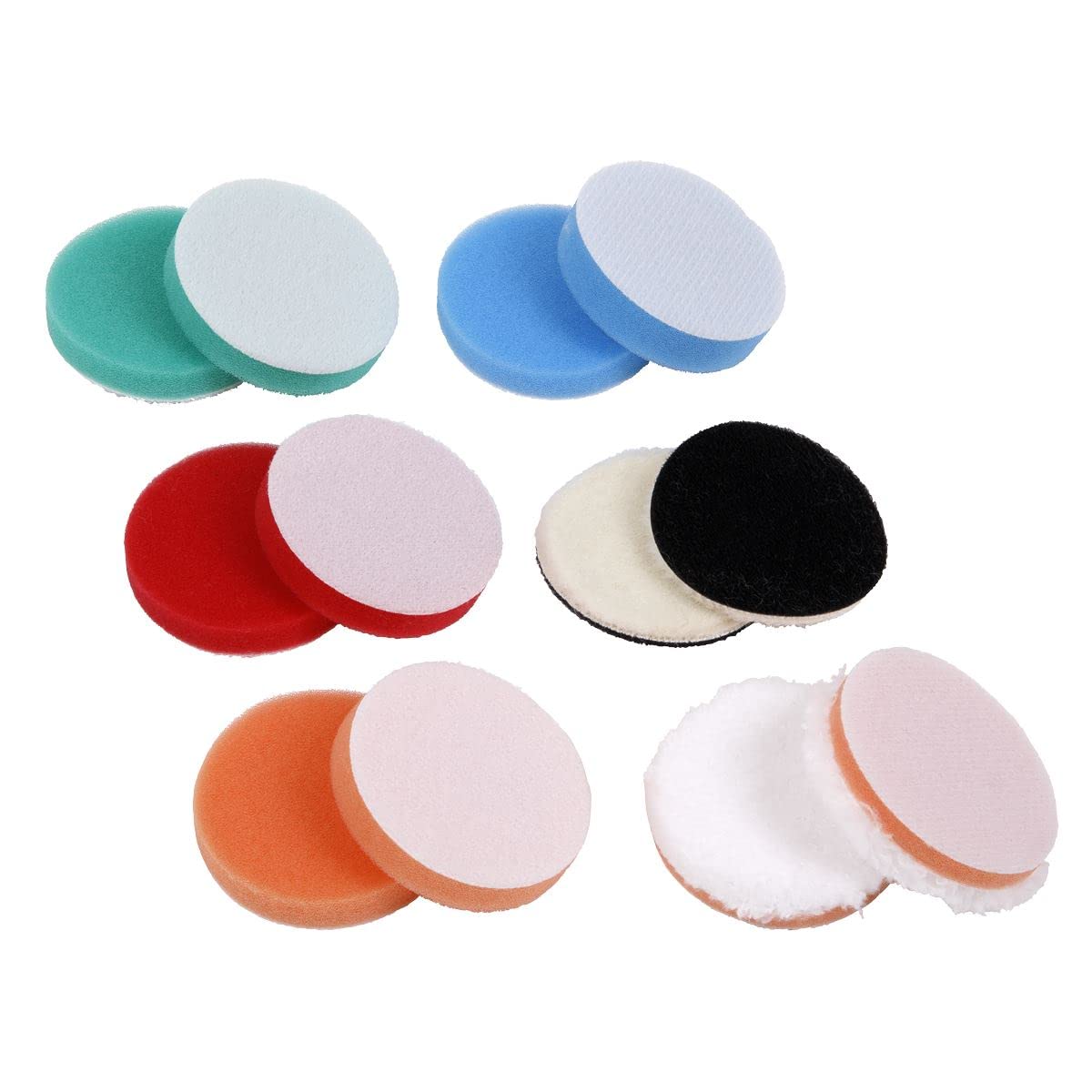 Sealey Green/Blue/Orange Ø56 Polisher Pad Kit Spk600acc2