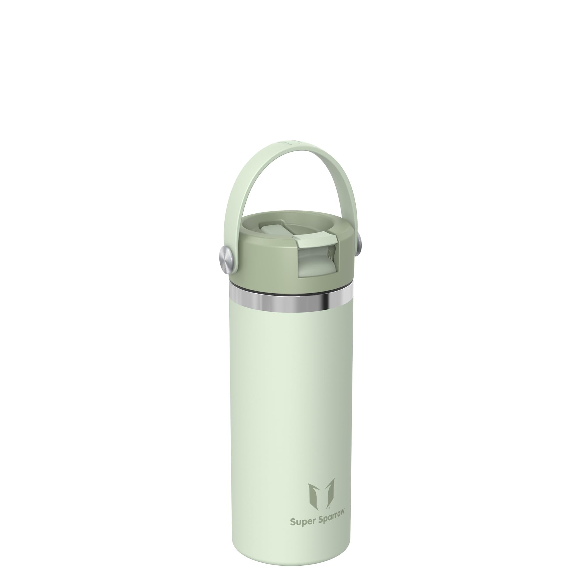 Sparrow Borraccia Termica - 500ml/750ml/1L/1.2L - SwivelSip Bottiglia Acciaio Inox - Senza BPA Borracce Termiche, Borraccia con Cannuccia Ergonomica per Scuola, Sportiva, Campeggio, Palestra