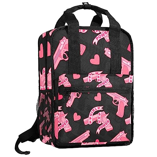 Sac à dos pour garçon Power Gun Rose multicolore aux bretelles ajustables confort