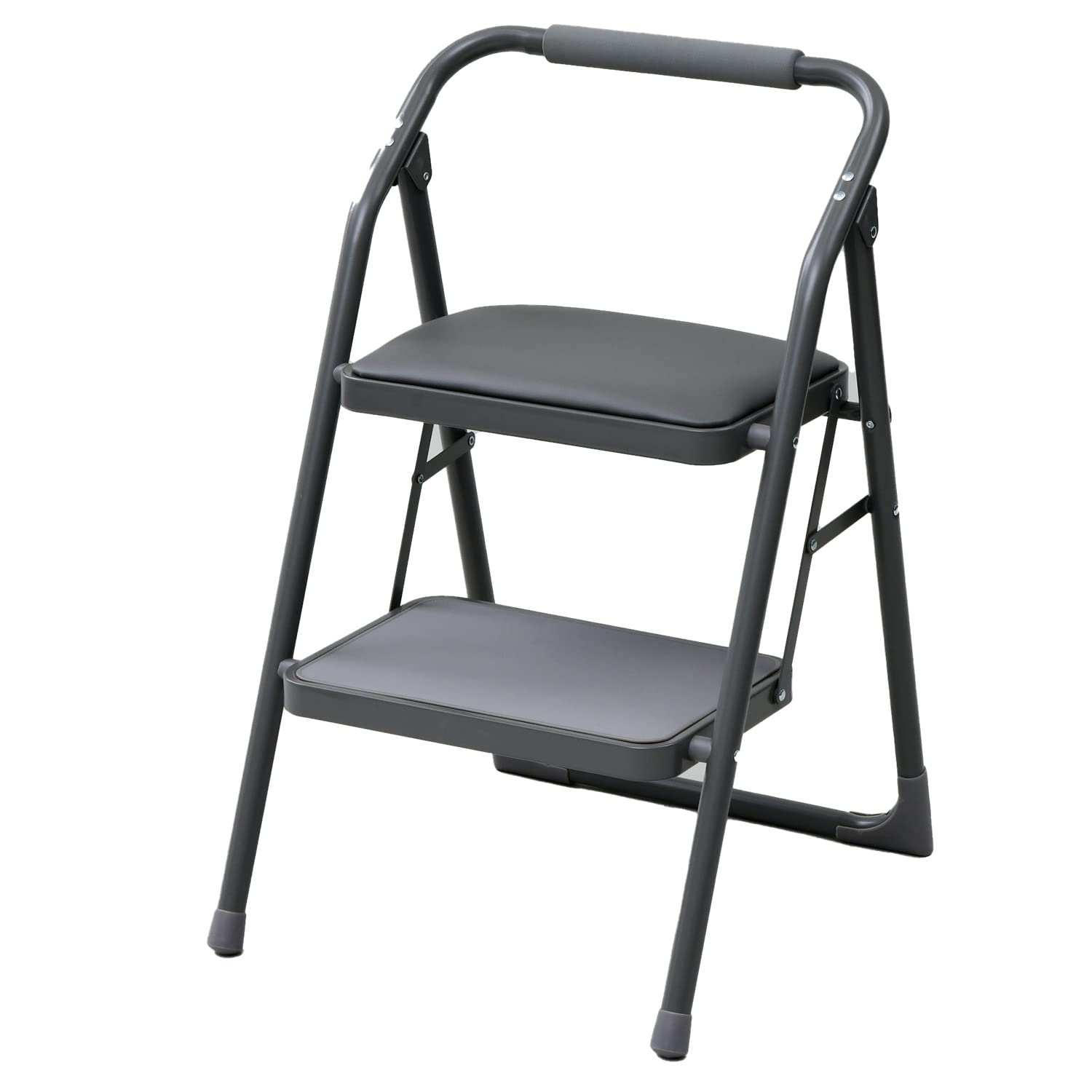 Amazon｜[山善] 踏み台 折りたたみステップチェア クッション付き 耐