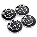Peake Moear Set of 4 Pieces 68mm Center Wheel Hub Caps for BMW - Applicable to BMW All Models Wheel Center Caps Emblem (Black)