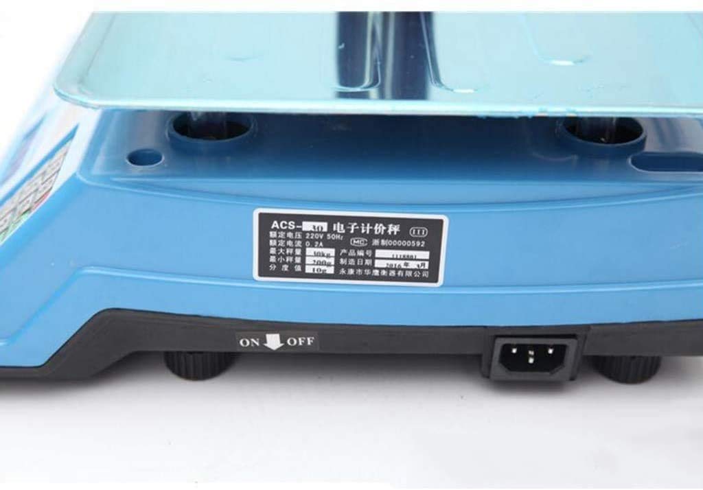 Pesage électronique 40 kg/2 g - Haute précision - En acier inoxydable - Avec écran LCD rétroéclairé - Mode de décapage - Fonctionnalités pour vente au détail - Balances de supermarchés