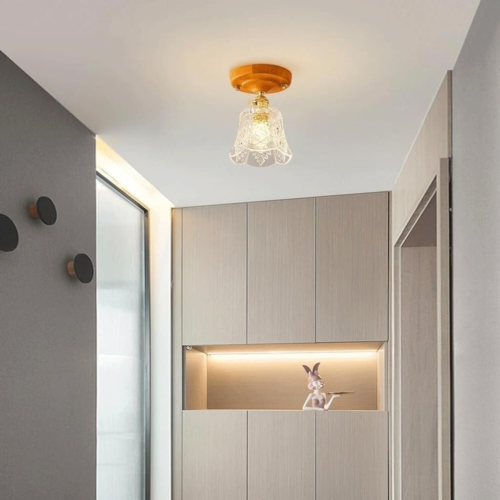 Luces de Cocina con Luces de Techo de Hoja de Loto de Estilo Antiguo, Luces de Pasillo, Accesorios de iluminación para vestidor de balcón