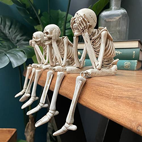 Set de Estatuas Calavera de Resina para Decoración miniatura 3
