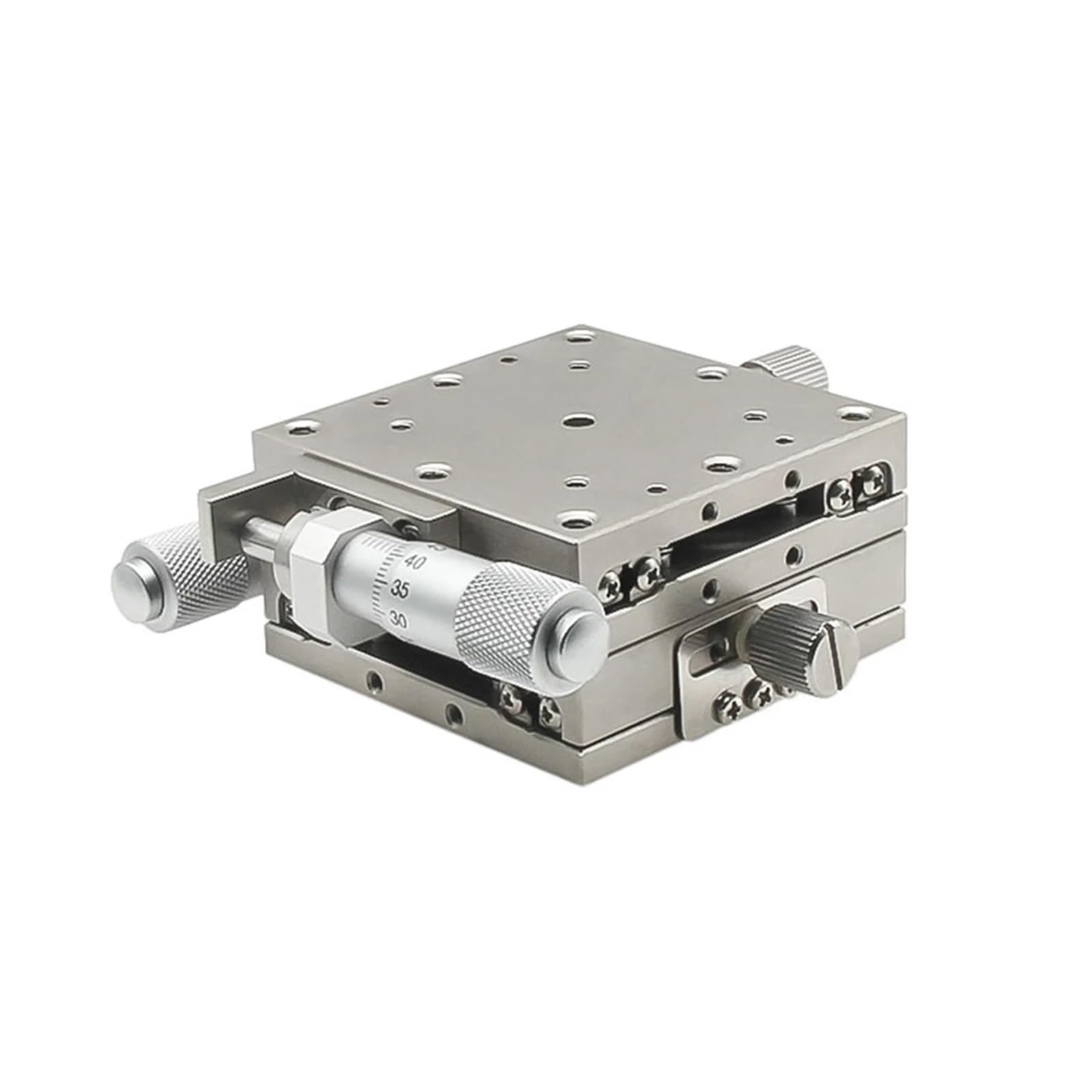 tavola scorrevole micrometrica Asse XY in acciaio inossidabile LBY25 piattaforma di spostamento della corsa da 3 mm 25 * 25 mm tavolo scorrevole for regolazione fine di precisione manuale LBY25-L/C/R(