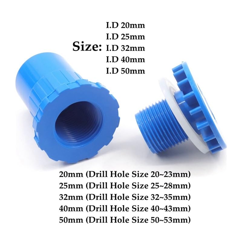 Amazon.co.jp: 1pc ブルー ID 20/25/32/40/50 ミリメートル PVC パイプ