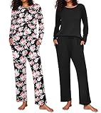 Ekouaer Pijamas De Mujer Para Frio Ropa De Dormir De Manga Larga