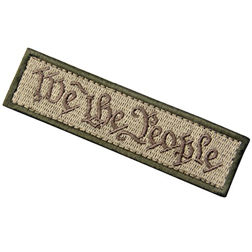We The People Tactical Embroidered Morale Applique Fastener Hook&Loop Patch - Multitan #TOP3