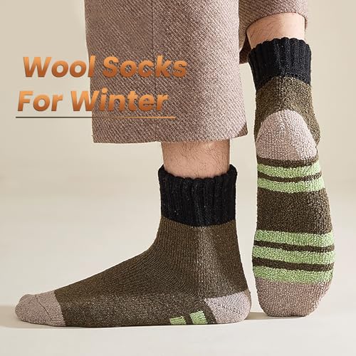Wool Socks for Women - Womens Wool Socks Winter Sock for Men Warm Thick Knit Soft Vintage Casual Crew Sock4