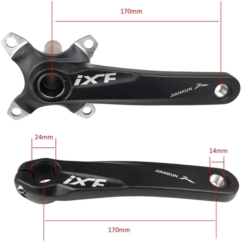 PLATTBK Biela Bicicleta Montaña, Pedalier Platos bcd 104 Bielas MTB Aleación de Aluminio Lzquierda y Derecha