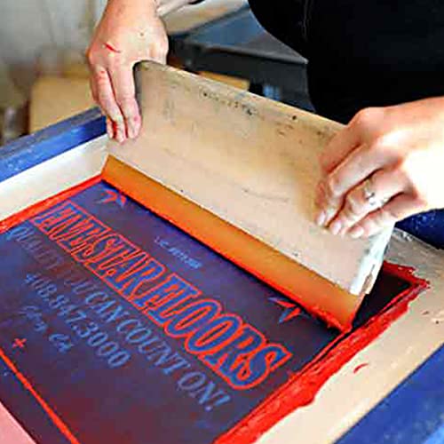 Image of Screen Printing Squeegee for Screen Print Ink Scraper, 75 Durometer Wooden 9.4 inch