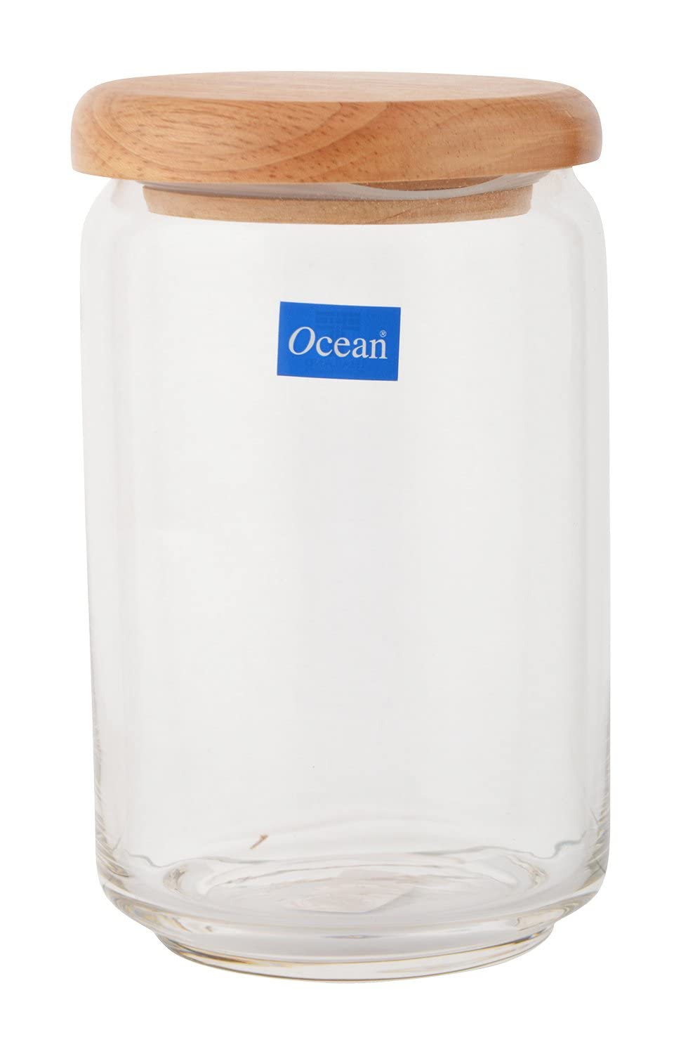 Ocean Pop Glass Jar with Wooden Lid set of 6 Pcs, 650 ml, Transparent Soda Lime Glass | Stylish & Durable Storage for Cookies, Snacks, Pickles & More | Perfect for Home or Gifting on Special Occasions