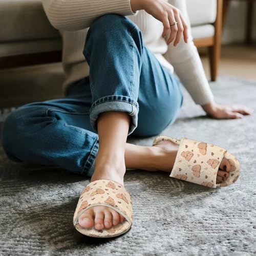 Open Toe Slippers for Women Fall Winter Slipper with Memory Foam Comfy Slipper Soft Indoor and Outdoor House Shoes3