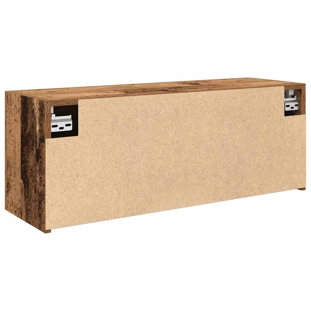 vidaXL Bad-Wandschrank Altholz-Optik 80x25x30 cm Holzwerkstoff, Hängeschrank, Badezimmer-Schrank, Wand-Schrank