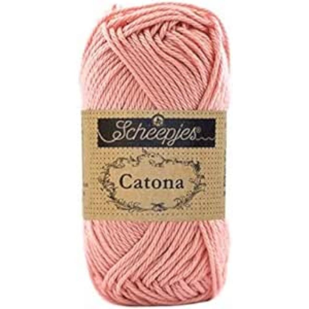 Scheepjes - Scheepjes Catona 408 Old Rose Yarn - 1x25g, Pink