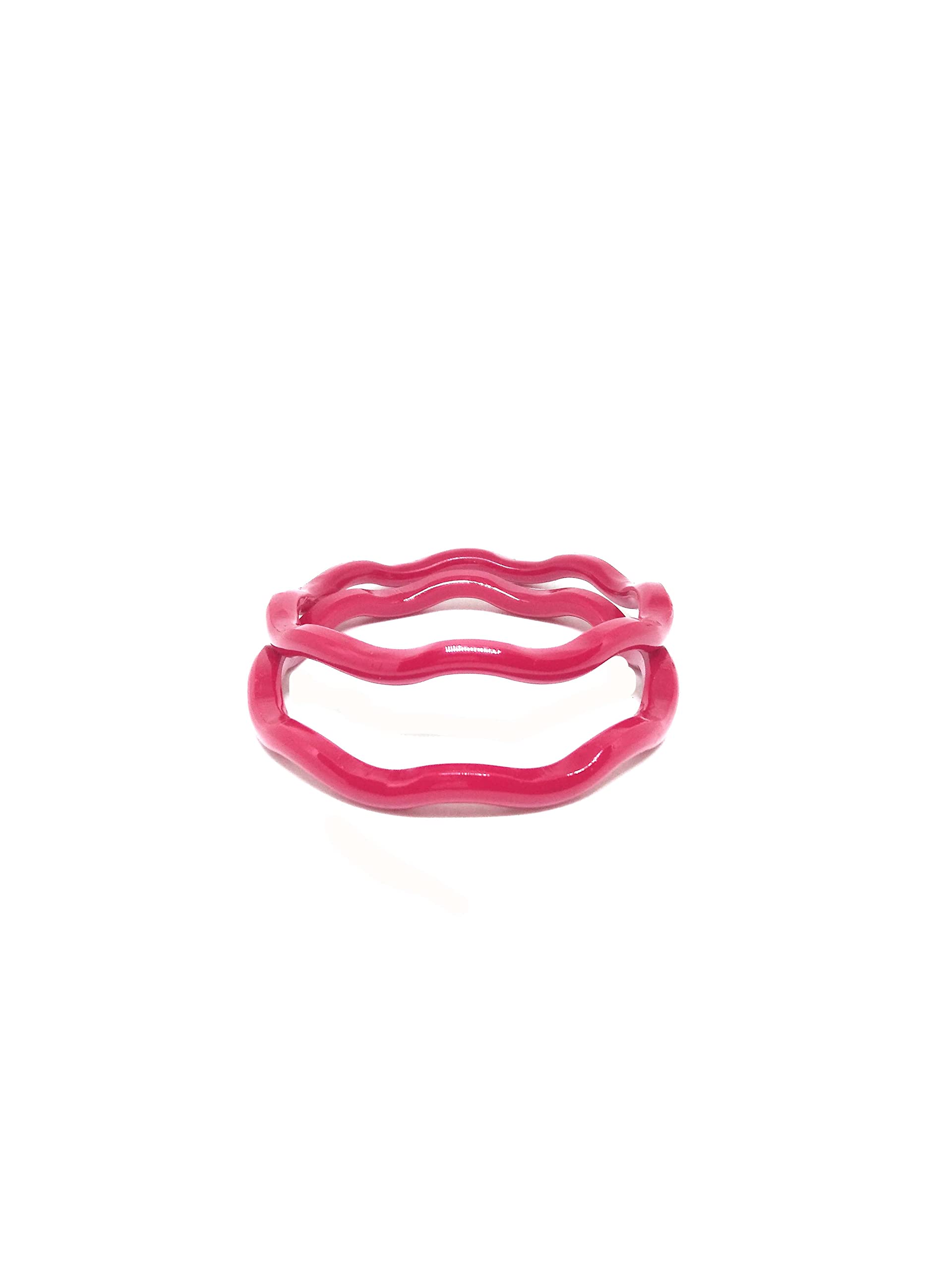 BOVZEN Zigzag Pola Acrylic Bangles Red Pack of 2 (2-2) For Women (B0B5VMD6CR) Amazon Price History, Amazon Price Tracker
