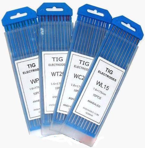 WeldingCity 10-pk Premium TIG Welding Tungsten Electrode Rod 2.0% Lanthanated (Blue, EWLa20) 1/16"