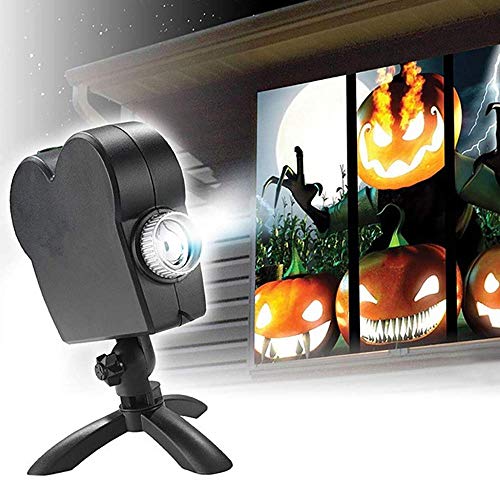 Halloween Holographic Projection, 12 Film Halloween Weihnachten Projektionslampe, Fenster LED Projektor Lichter, Show Outdoor/Indoor