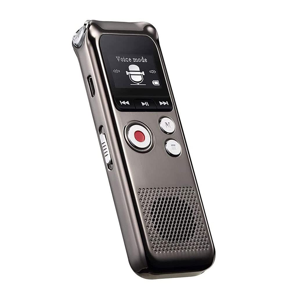 Mini dyktafon na wykłady spotkań i klasy -16 GB cyfrowa aktywacja taśma audio urządzenie nagrywania odtwarzanie MP3 na wykłady, spotkania (rozmiar: 32 G)