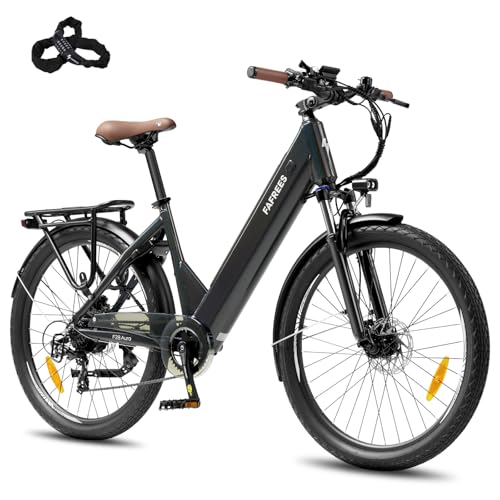 Fafrees F28 Aura Bicicleta eléctrica StVZO. [Oficial] Bicicleta eléctrica de 26 pulgadas para ciudad, 150 kg, entrada profunda para mujer y hombre, 25 km/h, freno hidráulico Pedelec para adultos