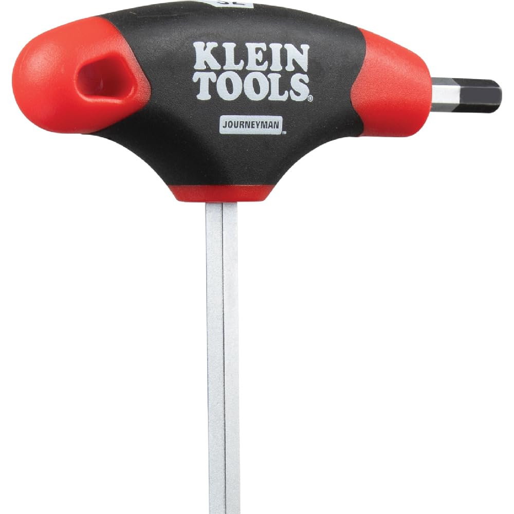 KLEIN TOOLS JTH610EB Zestaw kluczy imbusowych z uchwytem w kształcie litery T, zestaw kluczy imbusowych SAE z ostrzami 15 cm, stojak w zestawie, 10-częściowy