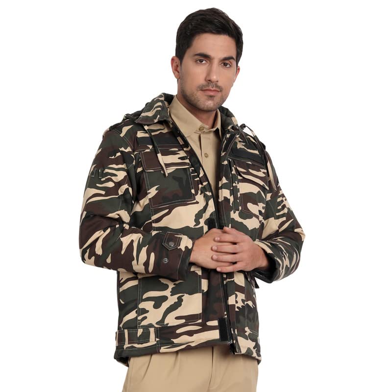 uniformer Camouflage Full Sleeves SSB Jacket with Hood for Men | Tactical Military Jacket | Army Jacket | Durable, Stylish & Comfortable | Outdoor & Duty Wear | Law Enforcement-picture-15