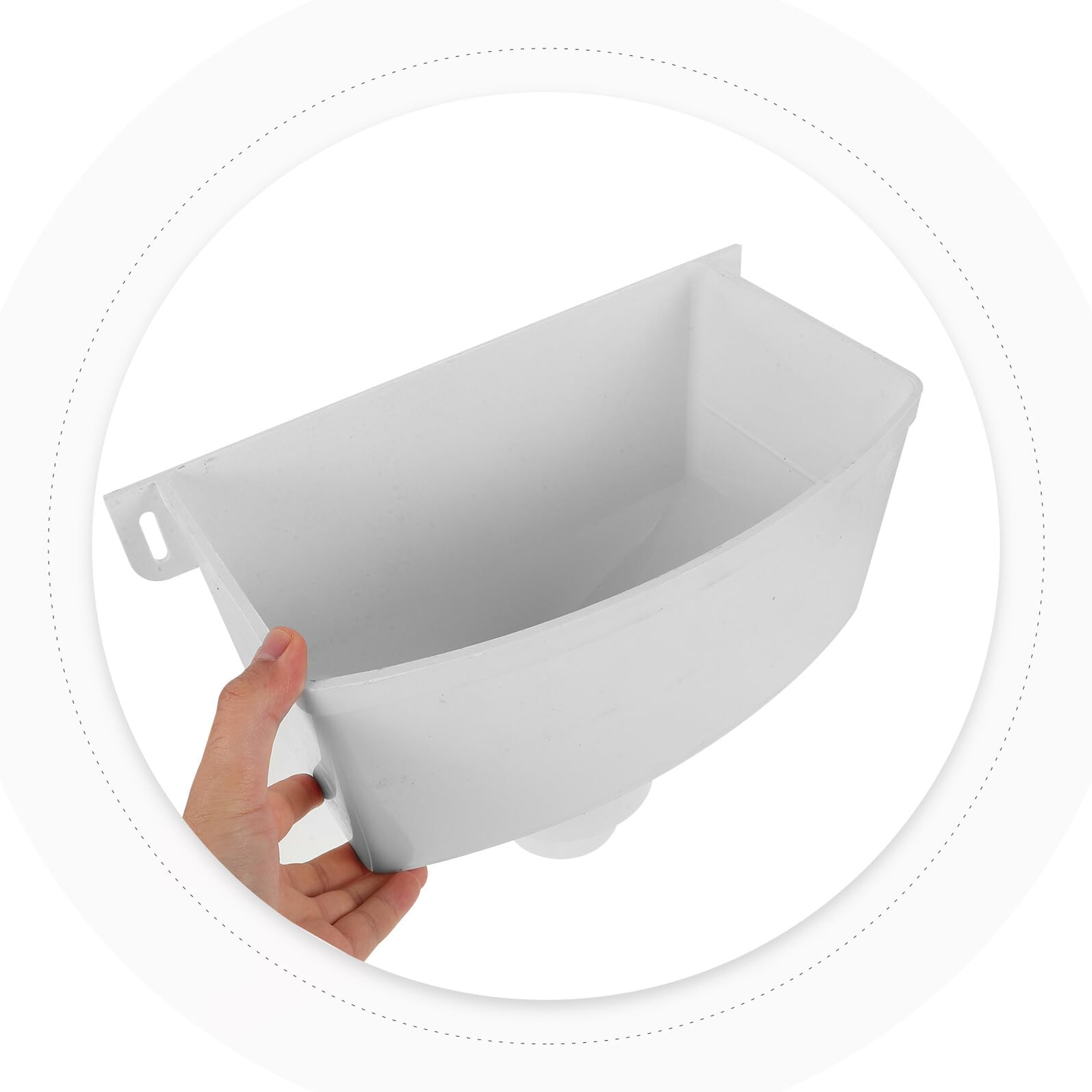 Conector de Canalón para Drenaje Pvc Blanco, Adaptador 75/110 | Pieza de Conexión para Bajante, Repuesto para Canaletas Pluviales, Desagüe Exterior