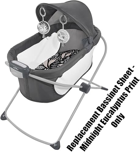 Miniatura 4 de Pieza de repuesto para moisés Fisher-Price Soothing View Projection - GYN85 Midnight Eucalyptus Print Sheet One Size, Negro, Gris, Amarillo, Verde