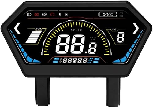 Pantalla LCD de 4.5 pulgadas, pantalla colorida, computadora de bicicleta con conector impermeable, compatible con 24 V, 36 V, 48 V, 52 V, 60 V, 72