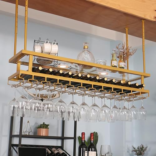 Porte-plafond à 2 niveaux réglable en hauteur pour sécuriser vos vins